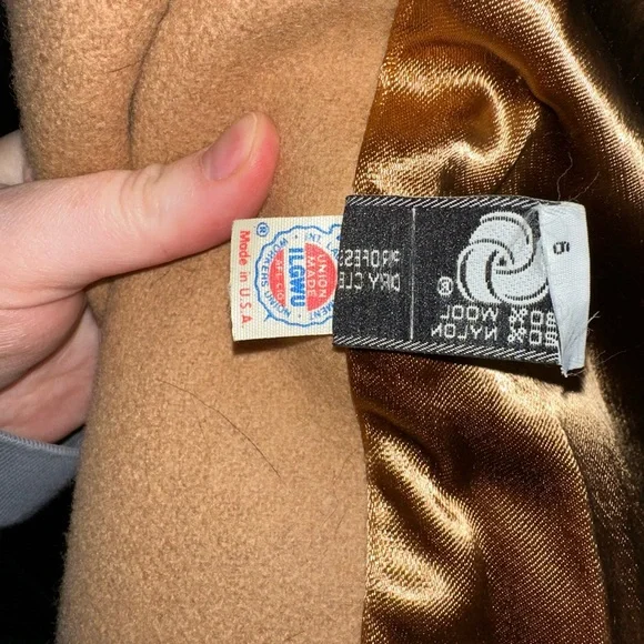 Men's Tan Double-Breasted Coat